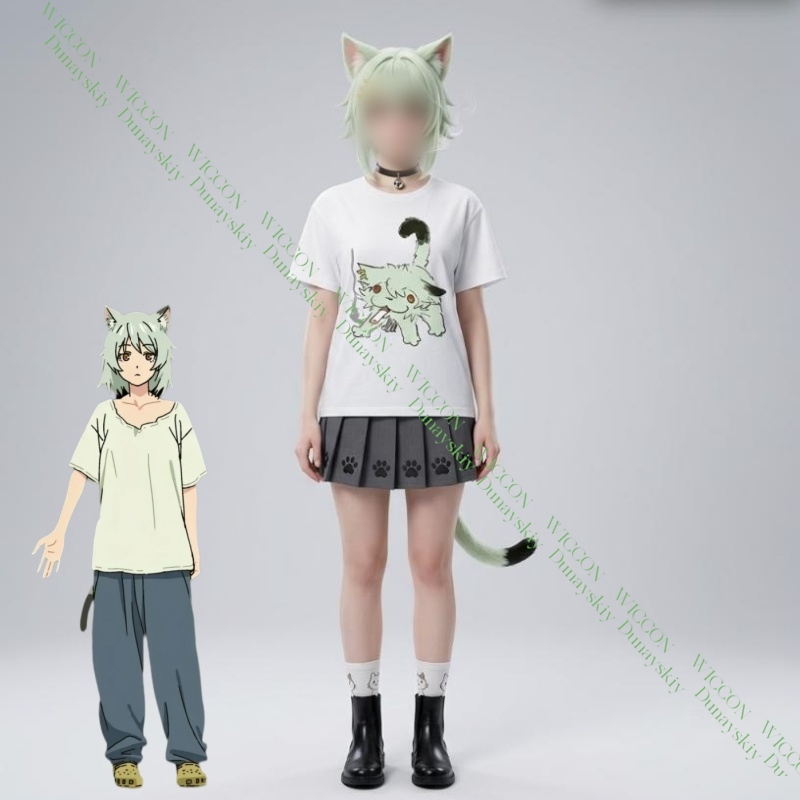 Chainsmoker Cat Yaniko Satou C - Anime Merchandise Shirt 评论和价格